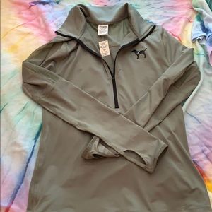 Pink athletic half zip